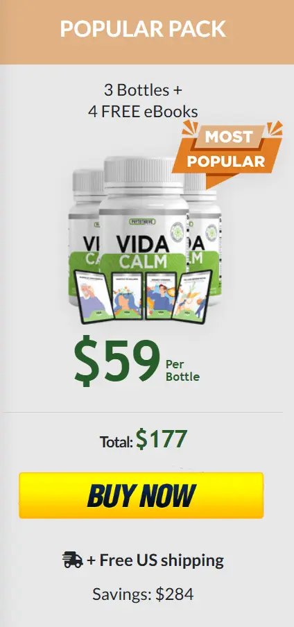 VidaCalm 3 bottle price